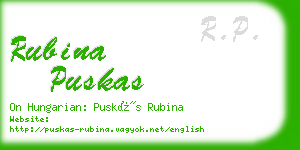 rubina puskas business card